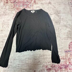 ever after Kids Girls Black Long Sleeve Shirt  Size 12 Yrs in Great Shape!!
